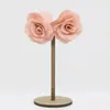 Aretes de Tela de Camelia Romántica Francesa, Aretes de Flor Hechos a Mano, Elegantes Aretes Estilo Vacaciones en la Costa, Originales y Exquisitos