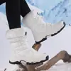 Zapatos de Algodón de Gran Tamaño Transfronterizos Botas de Nieve para Mujer Botas de Invierno Cálidas de Media Caña Acolchadas con Terciopelo Botas de Senderismo para Exteriores del Noreste