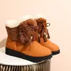 Botas de Nieve Nuevos Estudiantes Invierno 2026 Botines Cortos Gruesos Versátiles Forrados de Polar Botines Cortos Cálidos Botas Altas de Algodón para Mujer