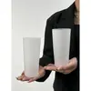 Textura Escarchada Estilo Ins Ligeramente Inclinado Vaso de Agua Vidrio Vaso Largo para Beber Vaso para Cóctel Vaso para Bebidas Frías Vaso para Jugos Vaso de Agua Extendido