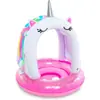 Asiento Flotador Personalizado Transfronterizo de PVC de Tiburón Unicornio Flotador para Piscina Infantil Ayuda para Nadar Flotador