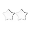 Pendientes Asimétricos Minimalistas Geométricos Plateados Estilo Coreano para Mujer, Pendientes de Corazón y Estrella, Aros Lisos Pendientes de Moda al por Mayor