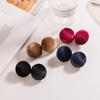 Nuevos Pendientes Estilo Coreano Otoño e Invierno, Pendientes Cálidos de Felpa, Pendientes Sencillos de Botón de Terciopelo Moda Retro, Venta al por Mayor