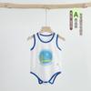 Terno infantil para bebê recém-nascido Verão Fino Terno de envoltório de gordura Colete de algodão puro de verão para bebê Triângulo Hatshirt Terno de escalada