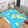 Alfombra grande de dibujos animados con pista para sala de estar, alfombrilla antideslizante resistente al desgaste para mesita de noche de dormitorio, tapete de juegos para sala de padres e hijos de jardín de infantes