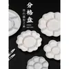 Plato de tinta Pintura a tinta Pintura china Paleta de cerámica Plato de paleta Plato de tinta de cerámica Mariposa de tinta Plato de porcelana Caligrafía de práctica