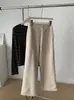 Calças fofas estilo Lu, estilo coreano, para mulheres, outono e inverno, mistura de acetato de lã de ovelha, espessadas, bom caimento, perna larga, calças compridas casuais