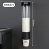 Dispensador de Copos Descartáveis de Parede Suporte Automático para Copos de Papel para Bebedouro Doméstico à Prova de Poeira à Prova de Umidade Sem Furar