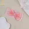 Exquisito nuevo accesorio para el cabello de malla con lazo transfronterizo para bebé, diadema ancha para bebés y niños pequeños, gorro de protección de fontanela al por mayor