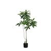 Simulação de alta qualidade planta verde árvore da fortuna de cem gerações planta verde falsa em vaso decoração de chão de sala de estar interna ornamentos plantas biônicas