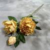 Nueva simulación de flores, peonías grandes de 3 cabezas, fondo para salón de bodas, peonías suaves, flores para mesa, exhibición de flores, comercio exterior