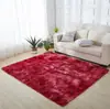 Generación transfronteriza cabello largo alfombra de lana de seda teñida anudada felpa tapete para piso sala de estar dormitorio junto a la cama resistente a la suciedad fácil de cuidar manta para sala de estar