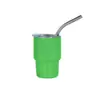 Taza mini de acero inoxidable de 3 oz para licores, taza de coche portátil, taza de café con pajilla de vacío para sublimación