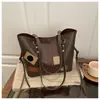 Bolsa Retrô para o Dia a Dia para Mulheres 2026 Nova Bolsa Color Block para Mulheres Bolsa de Ombro Feminina de Grande Capacidade Bolsa de Mão Fashion Bolsa Tote