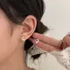 Pendientes de Plata de Ley 999 Diseño de Nicho Pendientes de Gama Alta de Moda Lujo Accesible Elegante Versátil Pendientes de Perla y Circonita
