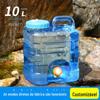 10 litros de balde de acampamento ao ar livre PC de grau alimentício com torneira carro autônomo garrafa de água pura armazenamento de água balde quadrado de água