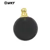 WT-P1982 Piedra Multicolor Amatista Obsidiana Gema Diseño de Frasco de Perfume Colgante Redondo Accesorios de Joyería
