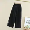Calça de Verão Larga para Meninas Fina Novo Estilo 2025 para Crianças Maiores, Calça Lisa de Pierna Reta Solta Anti-Mosquito de Verão