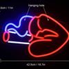 Amazon Gesto Temu Comércio Exterior Transfronteiriço Mão Cigarro Sem Fumar Luz Decorativa Neon Produto Padrão Venda Quente Personalização