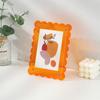 Porta-Retrato de Acrílico Cor Transparente Criativo Ondulado Decorativo de Mesa Armazenamento de Cartões Postais Display Frame Atacado