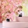 Adornos de Micropaisaje Boda Princesa Abrazo Pareja Colgante de Llave DIY Micropaisaje Suculento Adornos de Plástico