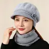Gorros Cálidos para Mujeres de Mediana Edad y Mayores, Madres, Protección contra el Frío de Otoño e Invierno, Gorros de Punto con Protección para las Orejas para Personas Mayores y Abuelas, Gorros de Lana con Forro de Felpa