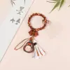 Colgante Estrella Curativa Linda de Madera Arcoíris Borla Tejida a Mano Llavero de Tuya Colgante Decoración para Bolso