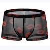 Mercadorias genuínas Masculino Malha Feminino Lábio Boxer Clássico Fino Secagem Rápida Moda Cintura Baixa Sexy Cueca Boxer
