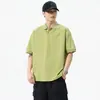 Polo de Manga Corta para Hombre American Classic Peso Pesado Holgado Talla Grande Polo Verano Trendy Marca Solapa Camiseta de Media Manga Trendy