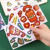 Pegatinas Navideñas de Dibujos Animados para Niños Pegatinas Decorativas Lindas para Estudiantes Manual de Bricolaje Material para Cortar Libre Pegatinas
