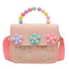Bolsos para Niños 2025 Nuevo Ligero Lindo Textura Gran Capacidad Bolsa para Snacks Diversión Infantil Flor Pequeña Perla Bolso de Hombro