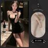 Lencería Sexy Sexy Provocación Tentación Uniforme Pecho Pequeño Tirante No Removible V Profundo Vestido Cadera Revela Ajustado Mujeres