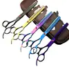 Tesoura Eletrodepositada Colorida para Animais de Estimação de 6,5 polegadas, Tesoura Desbastadora para Higiene de Animais, Disponível em 5 Cores