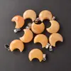 Pingente de Lua de Cristal Natural 2cm Formato Crescente Artesanal DIY Ornamento Pendurado Acessórios de Joias Transfronteiriços