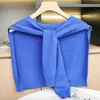 Xale Pequeno Popular da Internet Feminino Multiuso Cor Sólida Moderno Versátil Malha Fina Proteção para o Pescoço Sala com Ar Condicionado Camisa para Ombros Proteção Solar