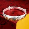 Nova Pulseira Camélia Retrô Estilo Chinês para Mulheres Pulseira Sólida Fosca Ajustável Push-Pull Presentes para Idosos e de Meia-Idade para o Dia das Mães