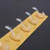 Gancho de seis filas sin clavos para abrigos y sombreros, gancho adhesivo, gancho para abrigos detrás de la puerta, montado en la pared, cocina, baño, impermeable, espacio