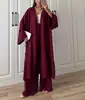 Conjunto de duas peças outono novo 2023 estação independente transfronteiriça europeia e americana: top feminino com textura plissada + calça casual reta
