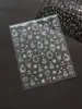 Adesivos de Unha Rena de Natal com Estampa Dourada Série de Natal Floco de Neve Guirlanda Branco Sonhador Adesivos Decorativos Acessórios de Nail Art