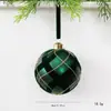 Nuevos adornos de bola de Navidad transfronterizos, bolas de Navidad decorativas pintadas a mano, bolas de plástico planas con forma irregular electroplateadas y flocadas
