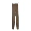 Novedad Otoño/Invierno 2026 Mallas 100% Cachemira Pura para Mujer, Ajustadas, de Cintura Alta, Pantalones de Punto Cálidos para Usar por Dentro y por Fuera