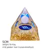 Pirâmide de Cristal Natural 5cm Estilo Europeu e Americano Decoração de Mesa para Casa e Escritório Ornamento de Pirâmide de Resina para Yoga Meditação