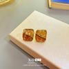 Brincos de Tarraxa Elegantes Estilo Coreano Cravejados com Diamantes Amor Estilo Mori Pequenos Frescos Moda Brincos Versáteis Nicho Luxo Leve Brincos de Alta Qualidade
