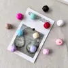 Cuentas Redondas Irregulares de Color Sólido Acrílicas 14 mm Cuentas Bigote de Dragón Agujero Recto Cuentas Sueltas para Bisutería Accesorios para Joyería Hecha a Mano