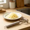 Faca de Descascar em Aço Inoxidável, Descascador Multifuncional Rosto Sorridente, Descascador de Frutas e Legumes, Ralador de Batatas, Descascador de Duas Cabeças Atacado