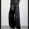 Calça Cargo Reta Casual Plus Size de Primavera e Outono Masculina Tendência Americana Nova Loose Versátil High Street Design Longa