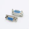 HDP15 macho/fêmea três fileiras de 15 pinos azul cola rebitado arpão DB15/VGA assento plug-in pés fixos