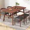 Mesa de comedor para hogar pequeño, mesa de comedor y silla combinadas modernas y sencillas, mesa de comedor de ocio, mesa rectangular nórdica económica