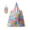 Bolsa de compras plegable en stock creativa bolsa de compras portátil transfronteriza poliéster 190T bolsa de compras de supermercado con estampado al por mayor