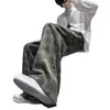 Pantalones de Cuadros Retro de Pierna Ancha para Hombre, Novedad Otoño 2025 de Cintura Alta, Adelgazantes, Holgados, con Caída, Rectos, Largos